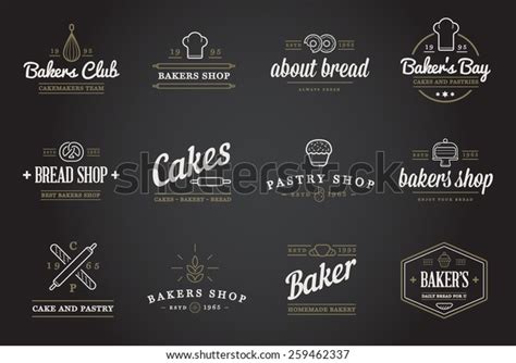 Set Vector Bakery Pastry Elements Bread Stock Vector (Royalty Free) 259462337 | Shutterstock