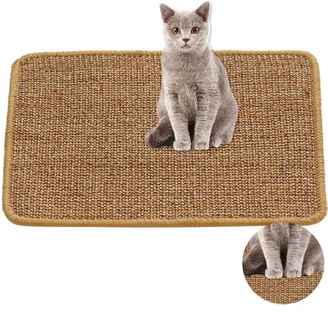 Natural Sisal Cat Scratcher Mat Durable Anti-Slip Cat Scratch Pad Cat ...