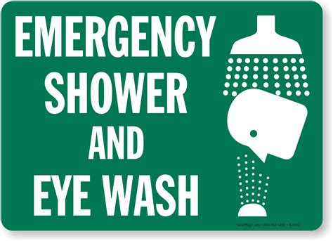 Emergency Shower And Eyewash Signs