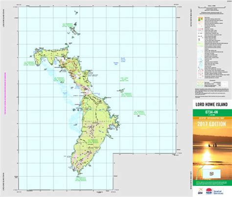 Lord Howe Island topographic map | 0734-4N