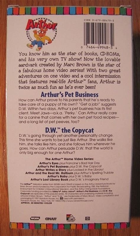 Arthur's PET BUSINESS plus D.W. THE COPYCAT VHS VIDEO | eBay