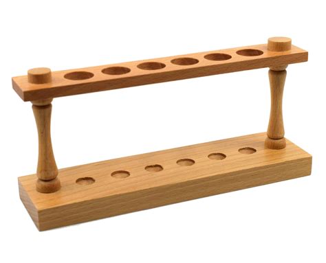 Wooden Test Tube Rack - Holds 6 Tubes - 9.75" Wide - Polished Wood ...