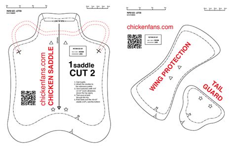 Free Chicken Saddle Pattern with Wing Protectors and Tail Guard | Chicken Fans