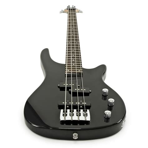 DISC Miami Bass Guitar + Behringer Bass V-Amp Pro, Black at Gear4music