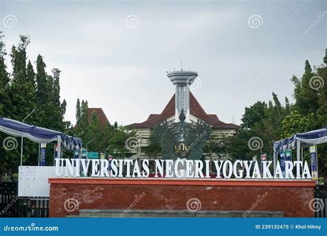 Yogyakarta, Indonesia â€“ January 10, 2022: the Main Gate of Yogyakarta State University ...