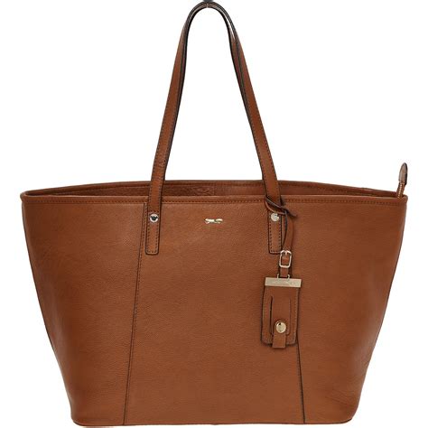 "Paul Costelloe" Tan Winged Leather Tote Bag - TK Maxx | Leather tote ...