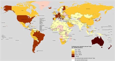 The map depicts the global spreading of COVID-19 confirmed cases... | Download Scientific Diagram