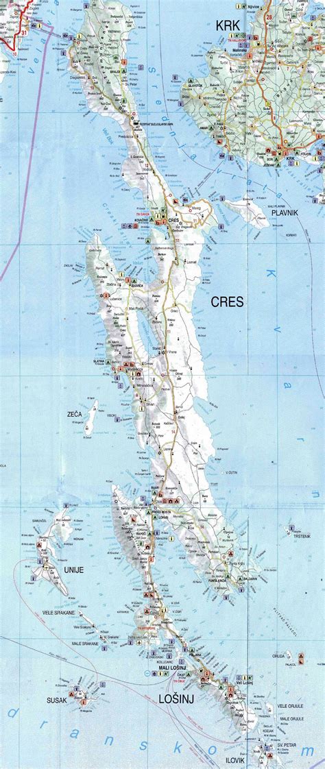 Cres and Losinj Island Map - cres croatia • mappery