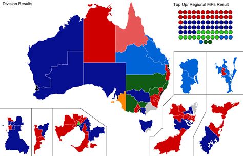 Election Map for 2019 if Australia used MMP : r/AustralianPolitics