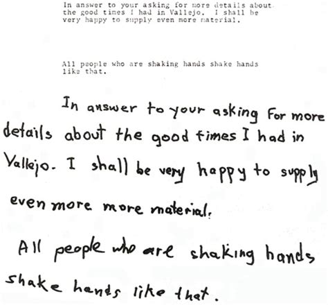 Arthur Leigh Allen's Right Handed Handwriting - The Zodiac Killer ...