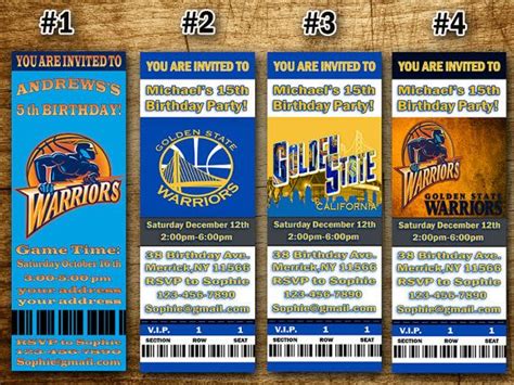 Golden State Warriors Birthday Ticket Invitation-Golden State Warriors ...