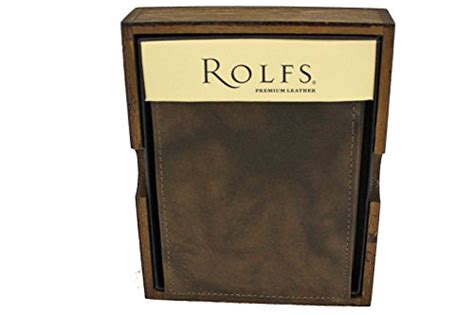 Rolfs Premium Brown Genuine Leather Bifold Mens Wallet w/Valet Box NEW - Buy Online in UAE ...