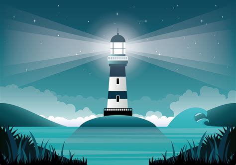 Vector Lighthouse Illustration 202149 Vector Art at Vecteezy