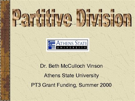 Partitive Division PPT for 3rd - 4th Grade | Lesson Planet