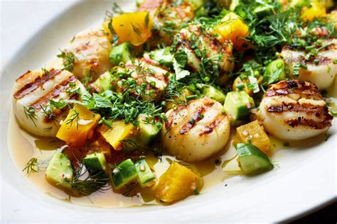 Grilled Sea Scallops With Yellow Beets, Cucumbers and Lime Recipe - NYT ...