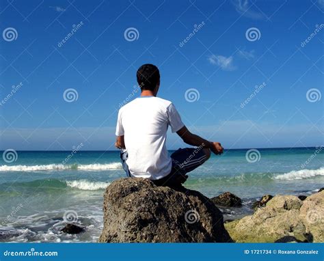 Beach Meditation Stock Images - Image: 1721734