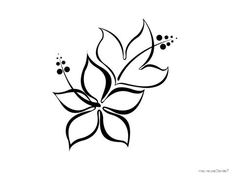 Simple Flower Line Drawing at GetDrawings | Free download