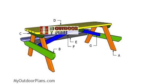 8 foot Picnic Table Plans | MyOutdoorPlans