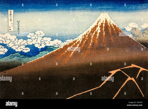 Katsushika Hokusai, Storm below Mount Fuji, (Sanka no haku u ...