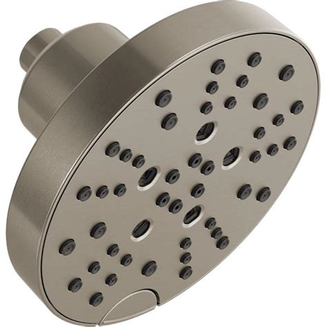 Delta Pivotal 5-Spray H2OKinetic 6 in. Fixed Shower Head in Stainless-52668-SS - The Home Depot