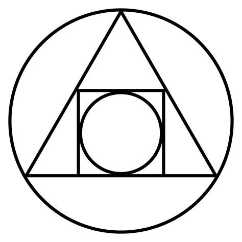 Vector Symbol of the Philosopher's Stone.The Squared Circle, alchemical ...