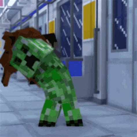 Minecraft Creeper Walking Gif