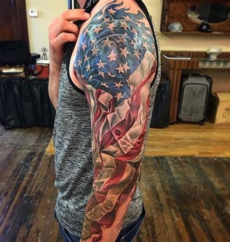 American Flag Tattoos Shoulder - SCRIBB LOVE TATTOO DESIGN