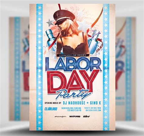 Labor Day Party Flyer Template 3 - FlyerHeroes