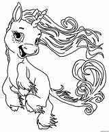 Unicorn Coloring For Kids Pages sketch template