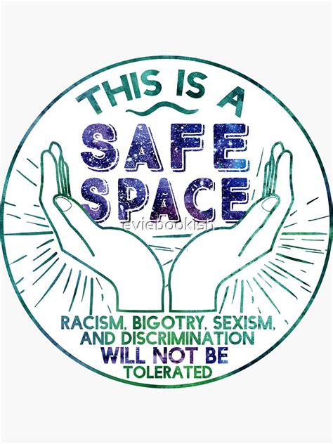 "Safe Space" Sticker for Sale by eviebookish | Redbubble