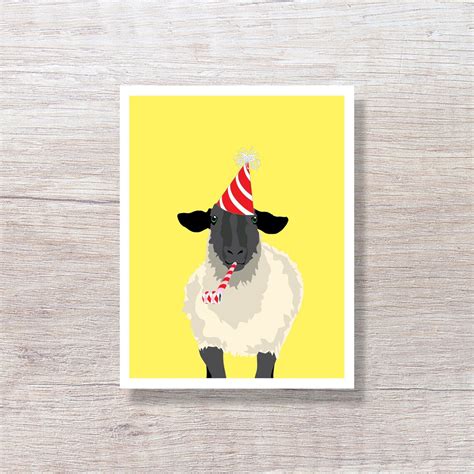 SHEEP Funny Birthday Cards for Him for Her Animal Birthday - Etsy