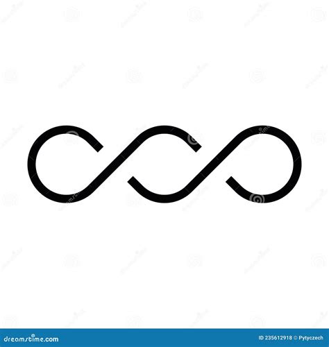 Black Double Infinity Vector Symbol Stock Vector - Illustration of ...