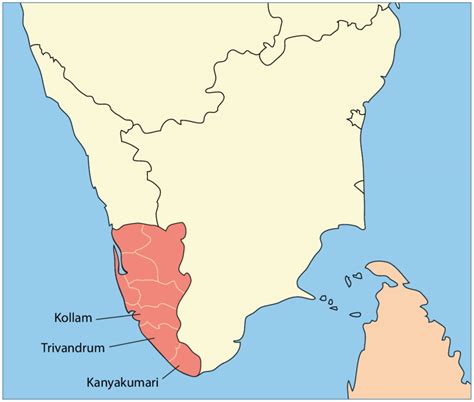 Inesperado difícil punto kanyakumari map Conflicto Cuna Discrepancia