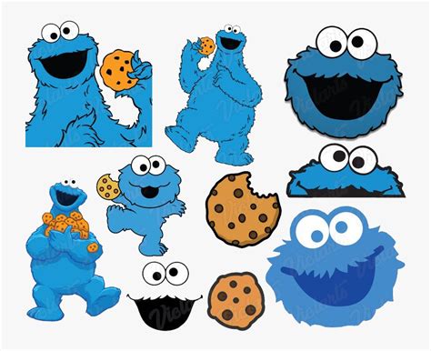 Cookie Monster Download Transparent Png Image - Cookie Monster Face Svg ...