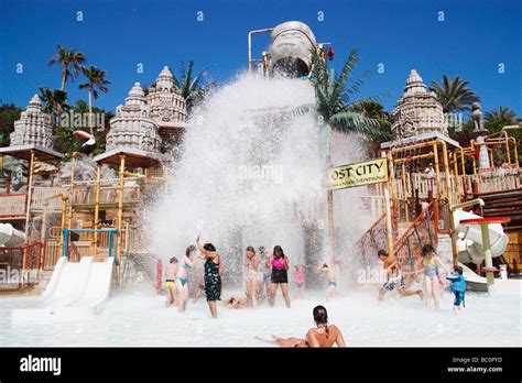 "Lost City" in Siam Park, The Water Kingdom, near Playa de Las Americas, Costa Adeje, Tenerife ...