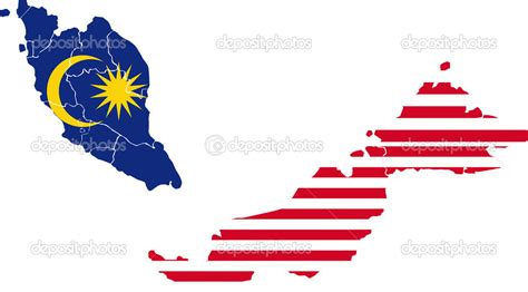 Map of Malaysia in Malaysian flag colors. — Stock Photo © shahreen ...