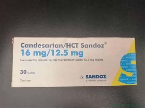 CANDESARTAN CILEXETIL & HYDROCHLOROTHIAZIDE 16MG / 12.5MG SANDOZ ...