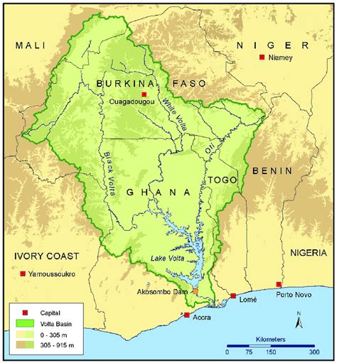 Lake Volta Map