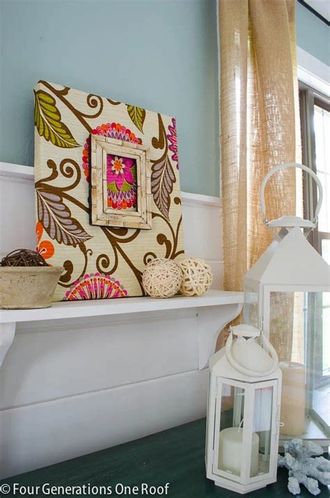 Fabric DIY Wall Art {tutorial} - Four Generations One Roof