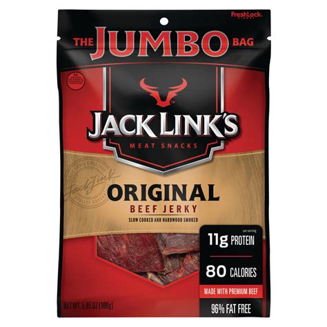 Jack Link's Original Beef Jerky Jumbo Bag, 5.85 Oz. - Walmart.com