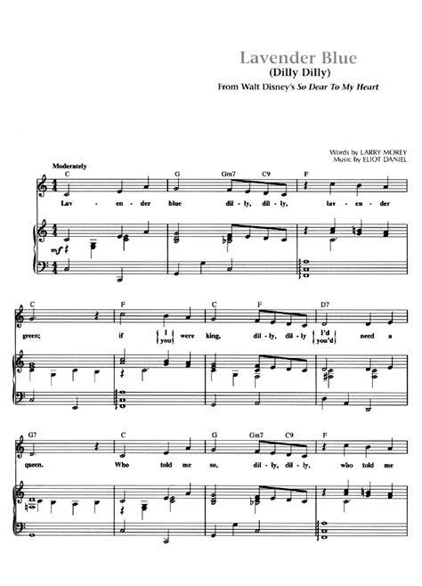 LAVENDER'S BLUE Dilly Dilly Piano Sheet music | Easy Sheet Music