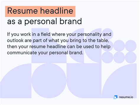 How to write a resume headline with 25+ examples · Resume.io