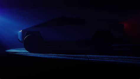 Tesla Cybertruck Wallpaper 4K, CGI, Dark aesthetic