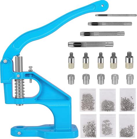 Buy SNNplapla Hand Press Grommet Machine, Grommets Eyelet Tool Kit, Eyelet Punch Tool Kit with 3 ...