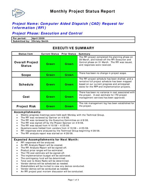 Monthly Status - How to create a Monthly Status? Download this Monthly Status template now ...