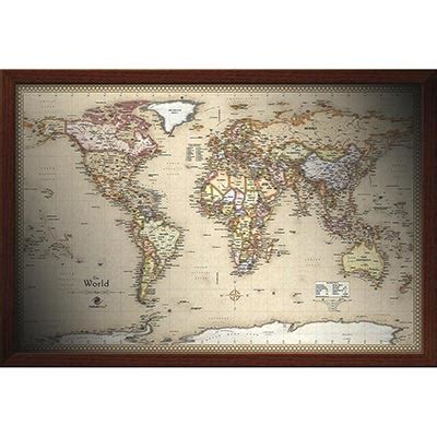 Framed Maps |Wood and Aluminum Frames for Wall Maps