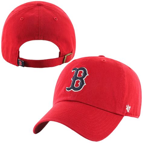 '47 Brand Boston Red Sox Red Basic Logo Clean Up Adjustable Hat