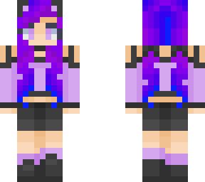 Purple Gamer Girl | Minecraft Skin