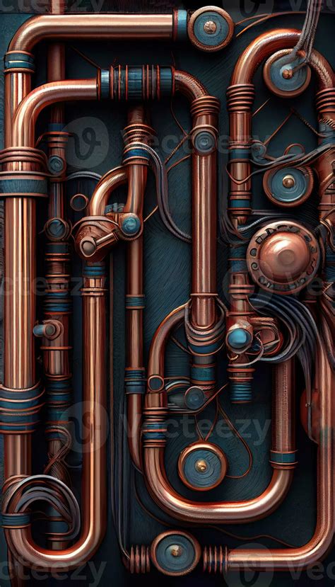 steampunk pipes background, ai generation 24346591 Stock Photo at Vecteezy