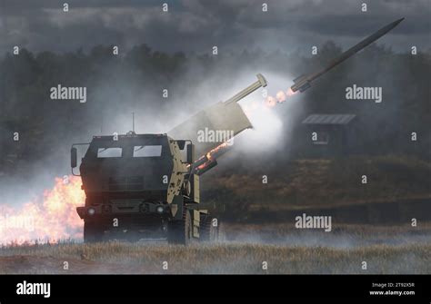 High Mobility Rocket Artillery System during firing Stock Photo - Alamy